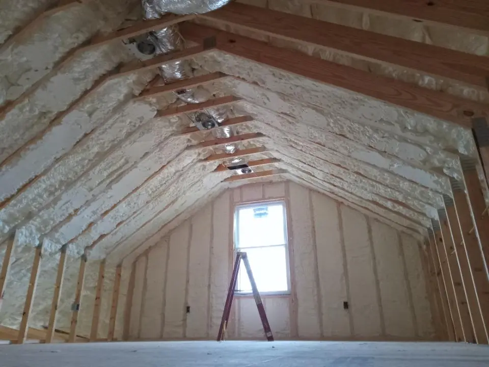 Spray foam roofing application for Crawl Space Insulation project in Toccoa